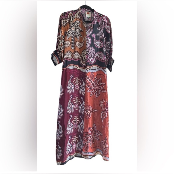 Farm Rio Elegant Paisley Print Midi Dress - Picture 3 of 5